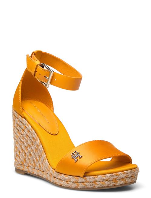 Colorful High Wedge Satin Sandal Tommy Hilfiger Orange