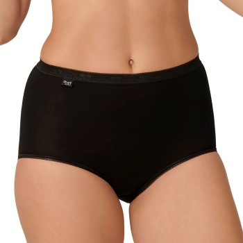 Sloggi Trusser 2P Basic Plus Maxi Briefs Sort bomuld 42 Dame