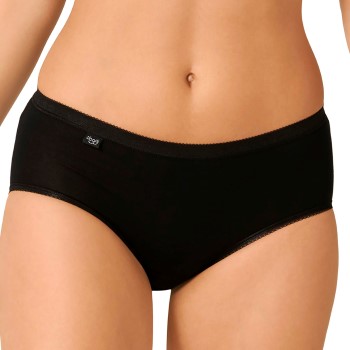 Sloggi Trusser 2P Basic Plus Midi Briefs Sort bomuld 42 Dame