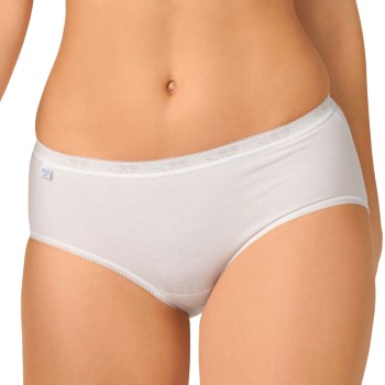 Se Sloggi Trusser 2P Basic Plus Midi Briefs Hvid bomuld 42 Dame ved Timarco