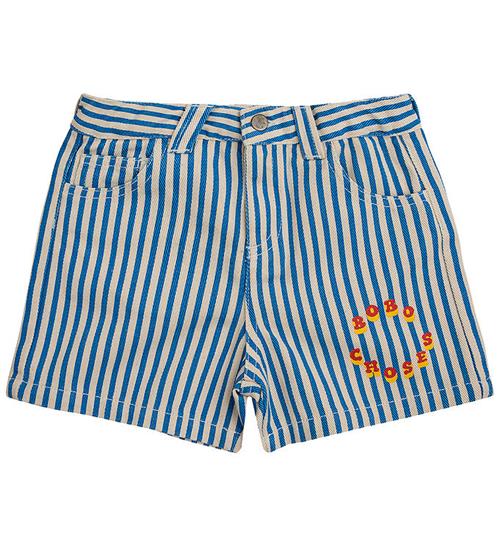 Bobo Choses Bobo Choses Shorts - Circle Stripes - BlÃ¥