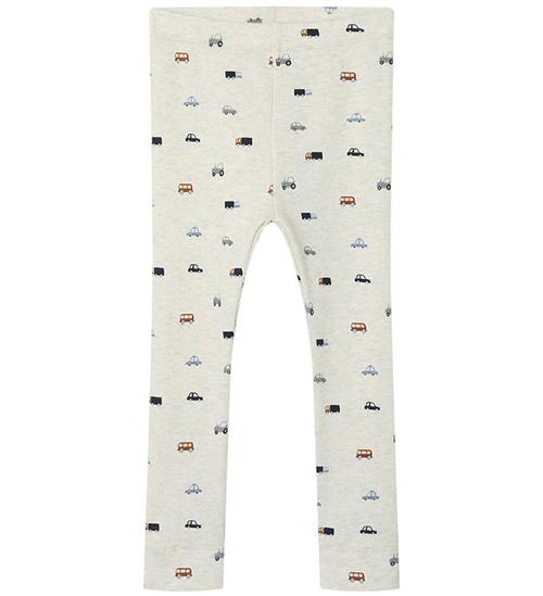 Se Name It Leggings - Rib - NmmDabu - Peyote Melange m. KÃ¸retÃ¸jer ved KidsWorld