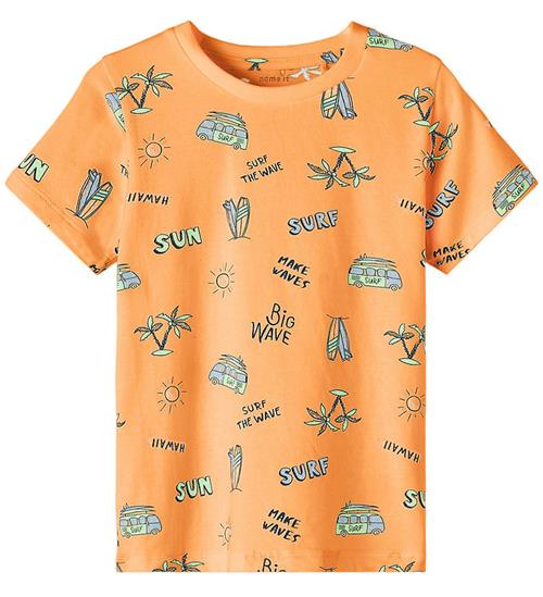 Name It Name It T-shirt - NmmPfasak - Orange Pop