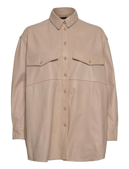 MDK / Munderingskompagniet Agnes Thin Leather Shirt MDK / Munderingskompagniet Beige