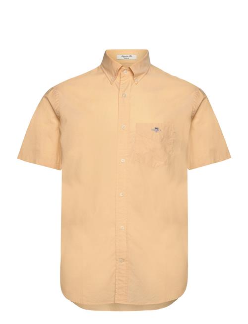 Reg Classic Poplin Ss Shirt GANT Yellow