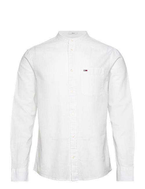 Tommy Jeans Tjm Reg Mao Linen Blend Shirt Tommy Jeans White