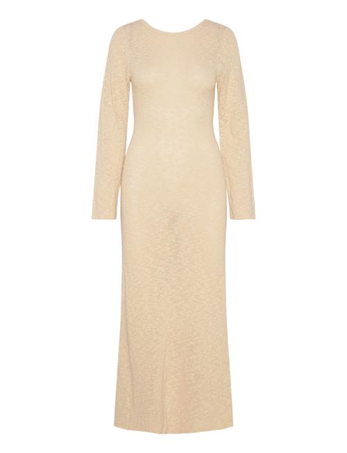 Bubbleroom Ayra Fine Knitted Maxi Dress Bubbleroom Beige