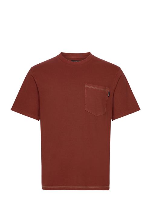 Contrast Stitch Pocket Tshirt Superdry Burgundy