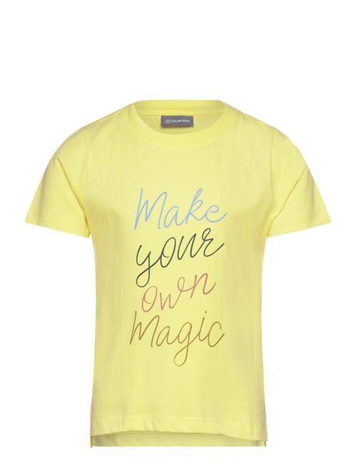 Color Kids T-Shirt W. Print -S/S, Cotton Color Kids Yellow