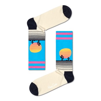 Se Happy socks Strømper 3P Sunset Sock Hvid/Blå Str 36/40 ved Timarco