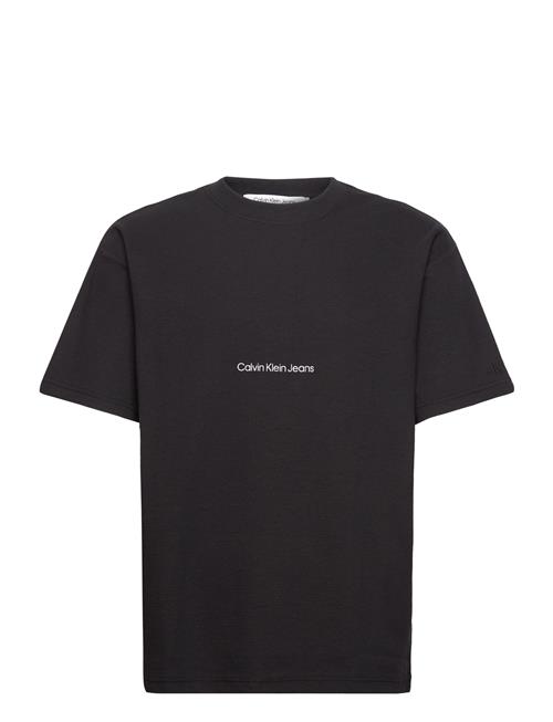 Se Calvin Klein Jeans Institutional Modern Ottoman Tee Calvin Klein Jeans Black ved Booztlet