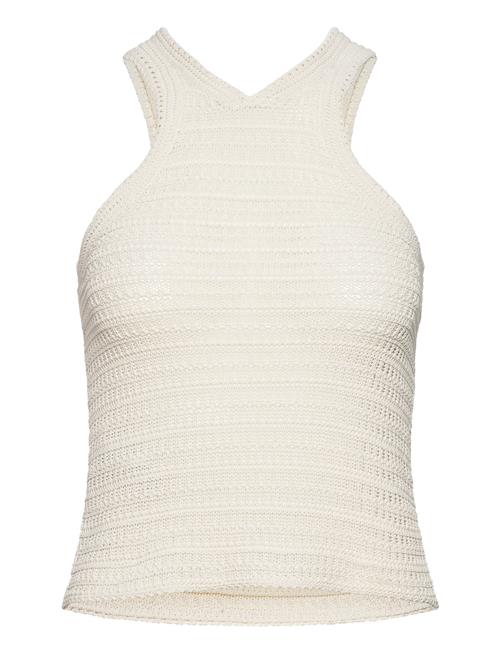 Se Mango Halter Neck Crochet Top Mango Beige ved Booztlet