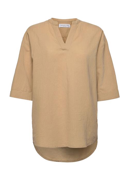 Se Rosemunde Organic Linen/Cotton Tunic 3/4 S Rosemunde Beige ved Booztlet