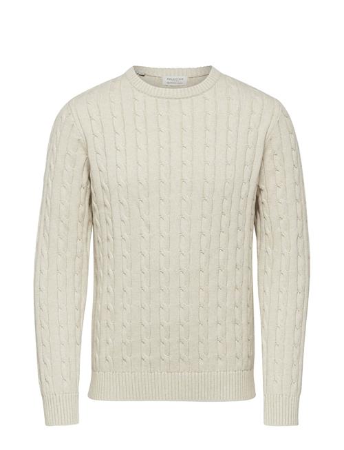 Se Selected Homme Slhryan Structure Crew Neck Selected Homme Beige ved Booztlet