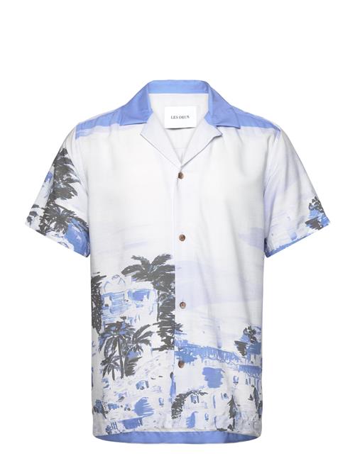 Les Deux Coastal Aop Ss Shirt Les Deux Blue