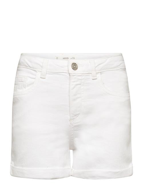 Mango Rolled-Up Hem Denim Shorts Mango White