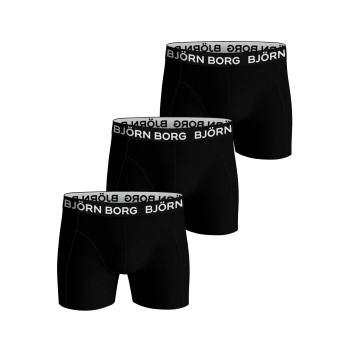 Björn Borg 3P Cotton Stretch Boxer 1721 Sort bomuld Small Herre