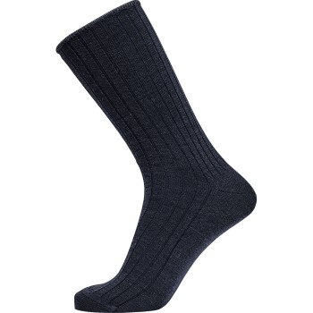 Egtved Strømper Wool No Elastic Rib Socks Marineblå Str 40/45