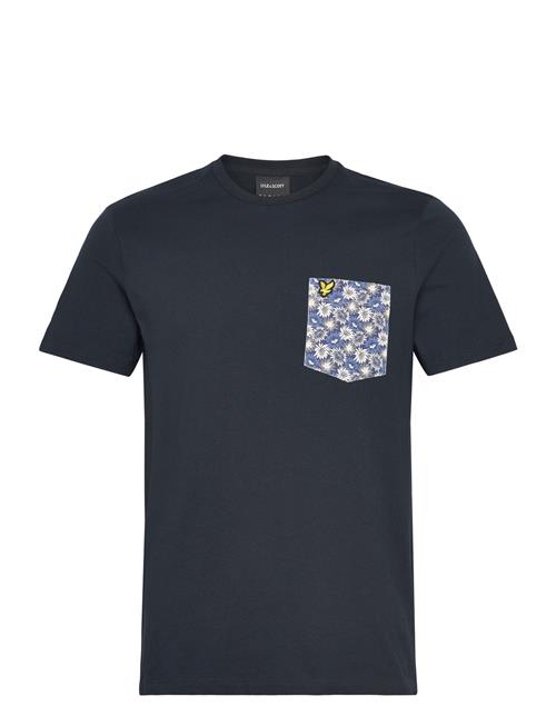 Lyle & Scott Floral Print Pocket T-Shirt Lyle & Scott Navy