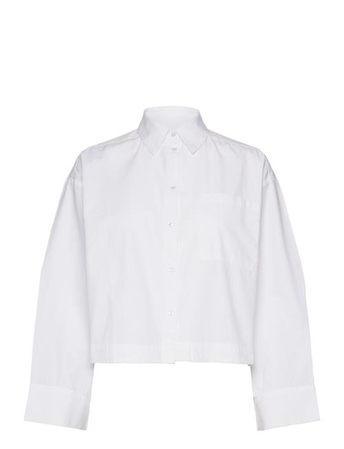 Selected Femme Slfastha Ls Cropped Boxy Shirt B Selected Femme White