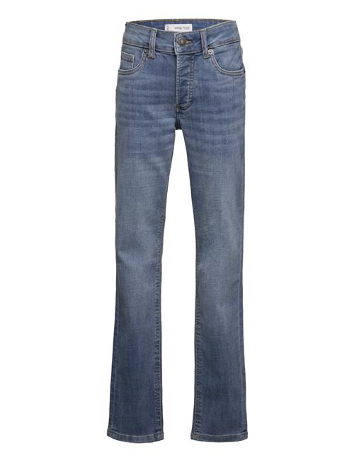 Se Mango Slim-Fit Jeans With Buttons Mango Blue ved Booztlet