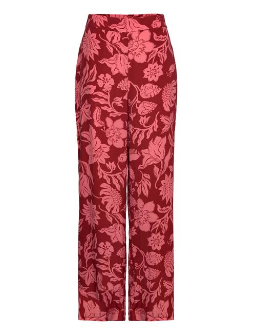 Floral Palazzo Trousers Mango Red