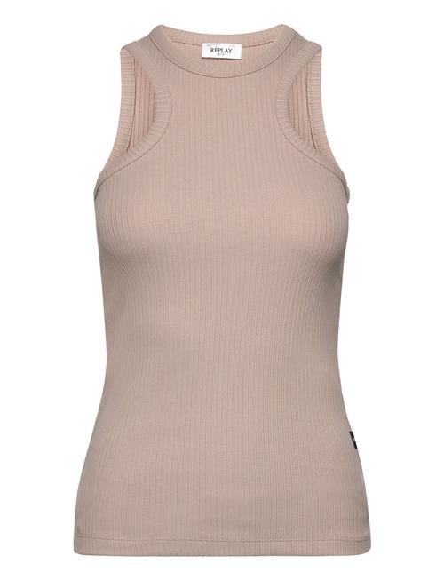 Replay Tank Top Slim Replay Beige