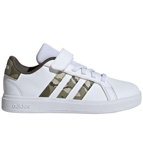 Se adidas Performance Sko - Grand Court 2.0 - Hvid/AtmygrÃ¸n m. Camo ved KidsWorld