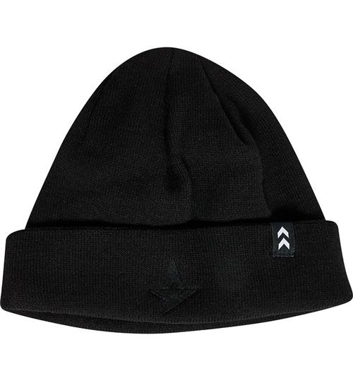 Se Hummel Hummel Beanie - Strik - AST Fan Black Logo - Sort ved KidsWorld