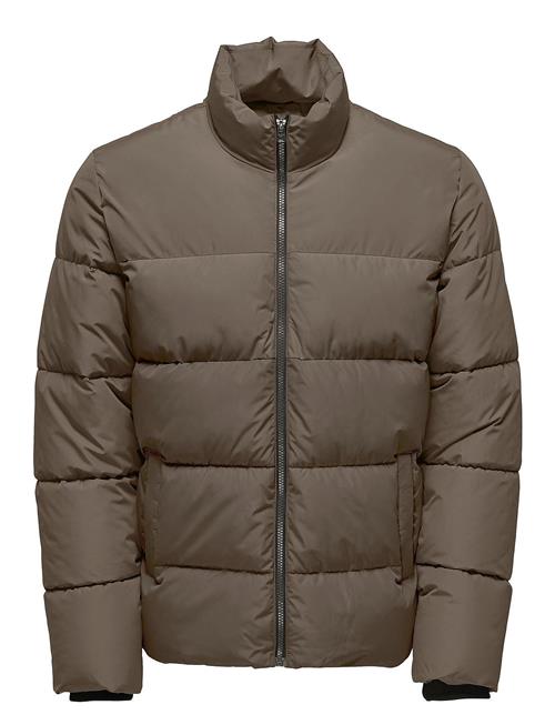 Onsmelvin Life Quilted Jacket Otw Vd ONLY & SONS Brown