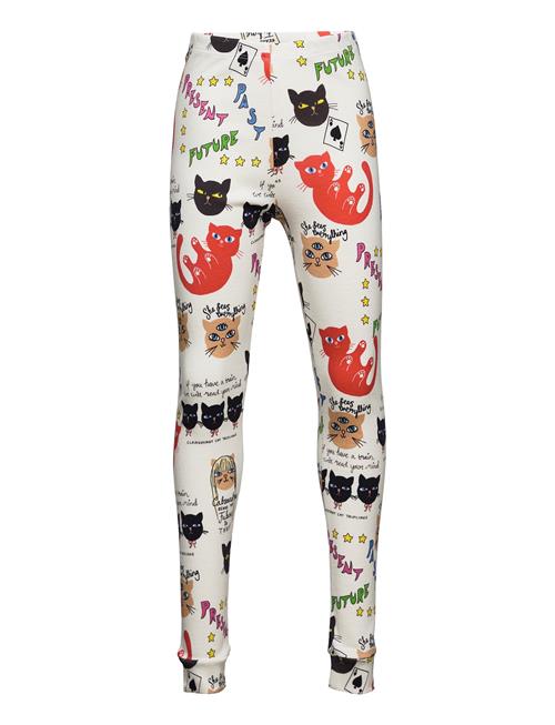 Se Mini Rodini Clairvoyant Cats Aop Leggings Mini Rodini Patterned ved Booztlet