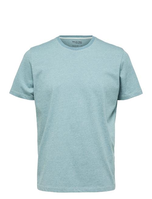 Se Selected Homme Slhaspen Mini Str Ss O-Neck Tee Noos Selected Homme Blue ved Booztlet