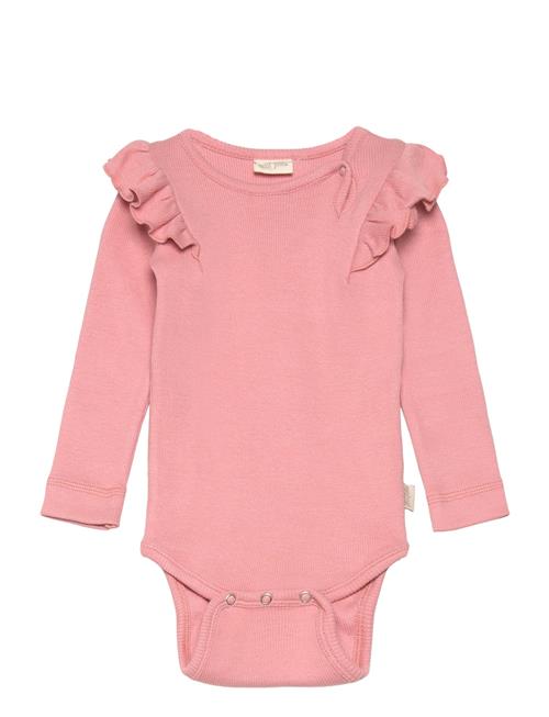 Petit Piao Body L/S Modal Frill Petit Piao Pink