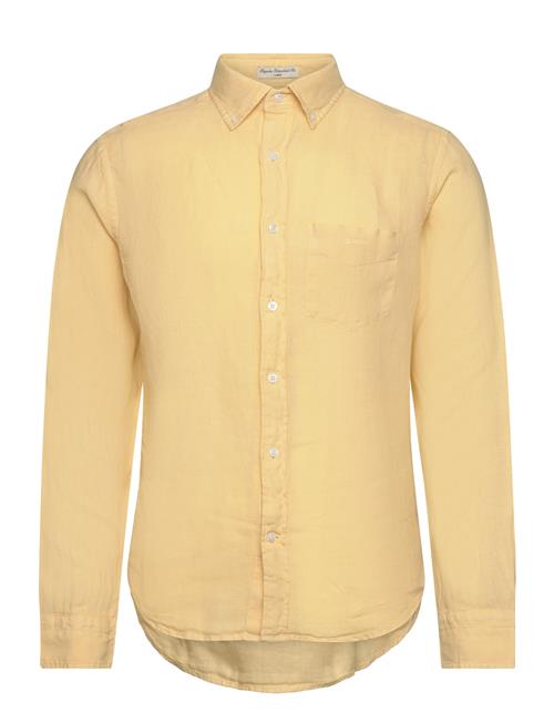 GANT Reg Gmnt Dyed Linen Shirt GANT Yellow