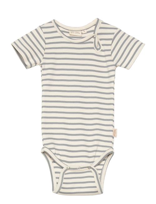 Se Petit Piao Body S/S Modal Striped Petit Piao Blue ved Booztlet