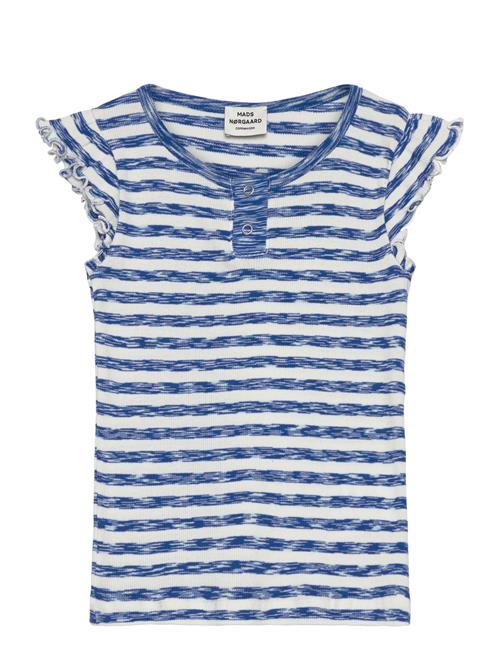 2X2 Cotton Stripe Cinne Tee Mads Nørgaard Blue