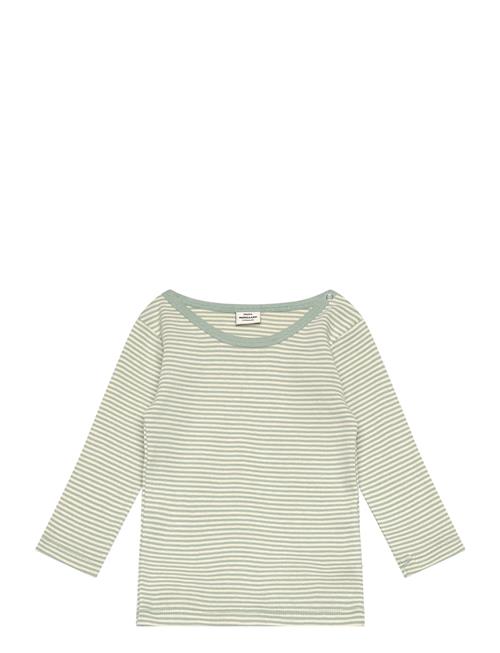 Mads Nørgaard Soft Mini Striped Tobinino Tee Ls Mads Nørgaard Green