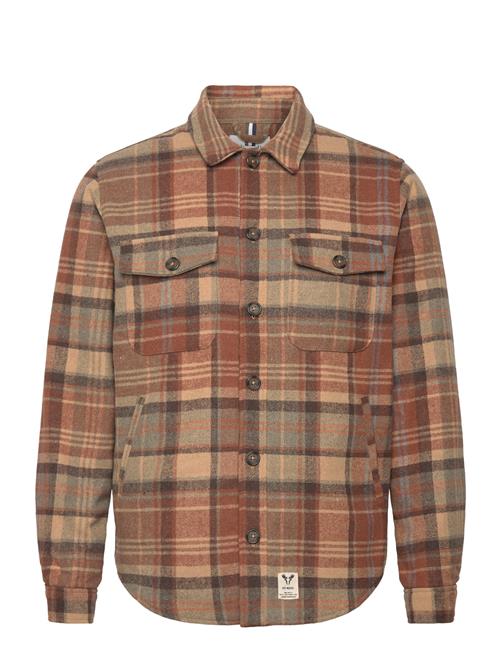 Nathan Check Overshirt Fat Moose Brown