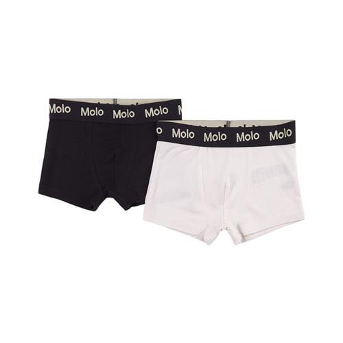 Molo 2-pak Justin Boxer Trusser Black/White | Hvid | 110/116 cm