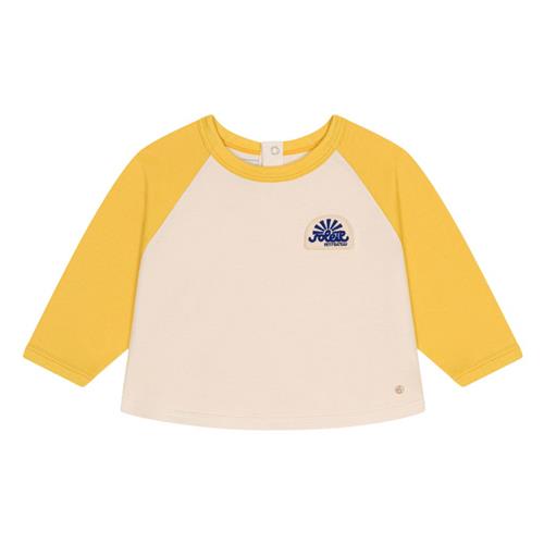 Petit Bateau Kontrastfarvet Baby Sweatshirt Gul | Gul | 18 months