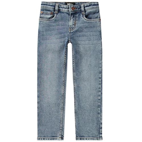 Se Molo GOTS Aksel Jeans Worn Denim | Blå | 92 cm ved Babyshop