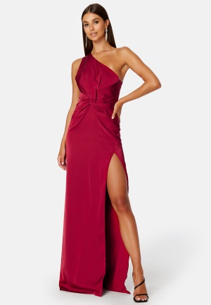 Se Elle Zeitoune Eliana One Shoulder Dress Wine M (UK12) ved Bubbleroom