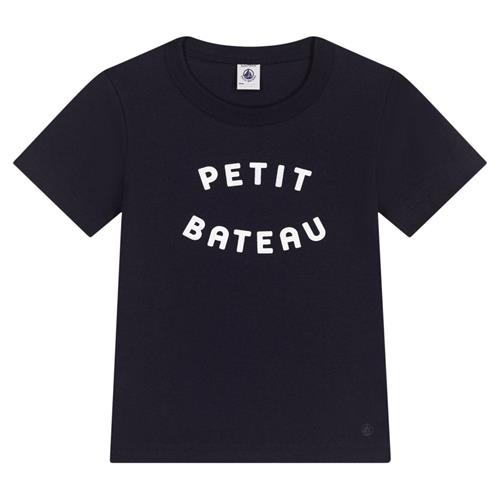 Se Petit Bateau Logo T-shirt Navyblå | Marine blå | 12 years ved Babyshop