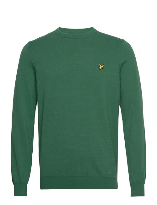 Se Lyle & Scott Cotton Crew Neck Jumper Lyle & Scott Green ved Booztlet