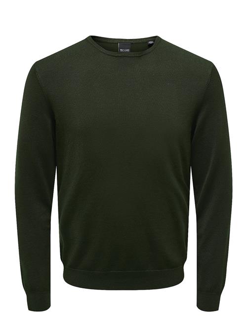 Se ONLY & SONS Onswyler Life Reg 14 Ls Crew Knit Noos ONLY & SONS Green ved Booztlet