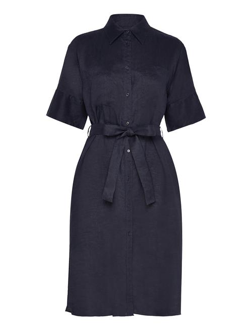 Rel Linen Ss Shirt Dress GANT Navy