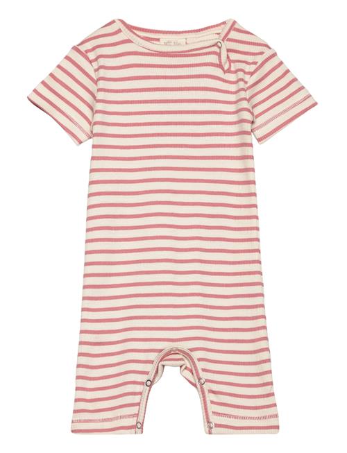 Petit Piao Jumpsuit S/S Modal Striped Petit Piao Pink