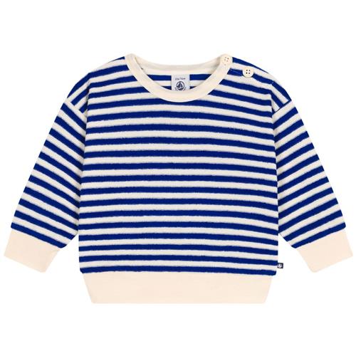 Petit Bateau Stribet Baby Sweatshirt Blå | Blå | 12 months