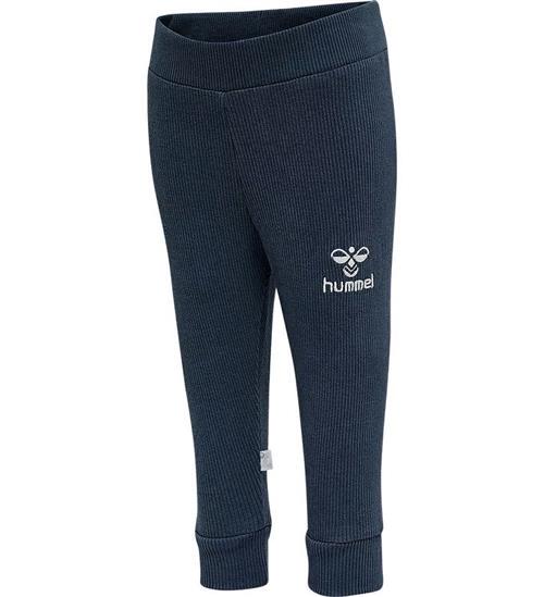 Se Hummel Hummel Leggings - Rib - hmlSami Tights - Black Iris ved KidsWorld