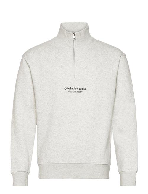 Se Jack & Jones Jorvesterbro Sweat Quarter Zip Hn Noos Jack & J S Grey ved Booztlet